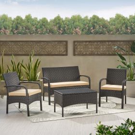 Outdoor WICKER 4 PC CHAT SET
