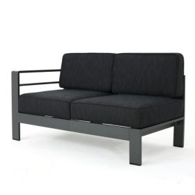 Cape Coral Outdoor Aluminum Sectional Sofa Set (Color: as Pic)